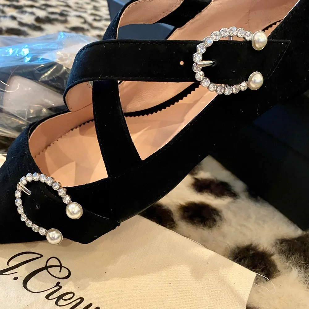 J. Crew Crisscross buckle strap flats in suede - Picture 8 of 9